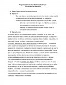 Programación de clase Sistemas Químicos I