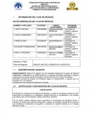 INFORMACIÓN DE PLAN DE NEGOCIO