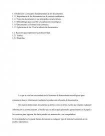 Importancia de los documentos en el contexto académico.. Página 1