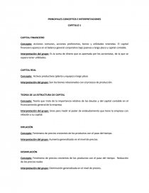 PRINCIPALES CONCEPTOS E INTERPRETACIONES CAPITULO 1. Página 1