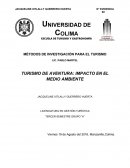 TURISMO DE AVENTURA: IMPACTO EN EL MEDIO AMBIENTE.