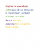 Registro de aprendizaje ABCD (aprendizaje basada en la colaboración y dialogo)