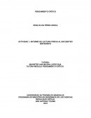 Actividad. Informe de lectura previa al encuentro sincrónico