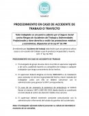 PROCEDIMIENTO EN CASO DE ACCIDENTE DE TRABAJO O TRAYECTO.