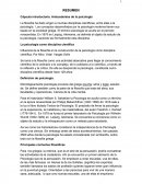 RESUMEN Cápsula introductoria. Antecedentes de la psicología