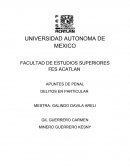FACULTAD DE ESTUDIOS SUPERIORES FES ACATLAN APUNTES DE PENAL DELITOS EN PARTICULAR