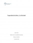 Fugacidad del deber y la felicidad.