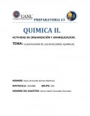 CLASIFICACION DE LAS REACCIONES QUIMICAS.