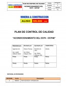 Plan de Control de Calidad ACONDICIONAMIENTO DEL DCP4.
