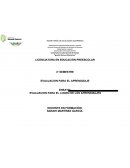 EVALUACION PARA EL LOGRO DE LOS APRENDIZAJES