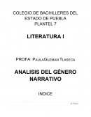 ANÁLISIS DEL GÉNERO NARRATIVO.