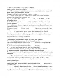 GUIA DE ESTUDIO EXAMEN DE CONOCIMIENTOS - EXPLORACIÓN DE LA NATURALEZA. Página 1