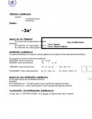 TÉRMINO ALGEBRAICO.