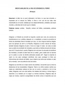 BREVE ANÁLISIS DE LA VIDA DE DIÓGENES EL PERRO