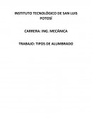 TRABAJO: TIPOS DE ALUMBRADO