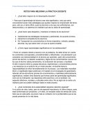 RETOS PARA MEJORAR LA PRÁCTICA DOCENTE.