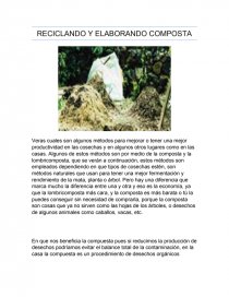 RECICLANDO Y ELABORANDO COMPOSTA. Página 1