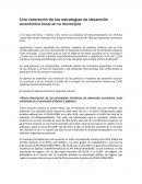 Estrategias de desarrollo económico local.