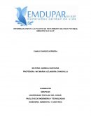 INFORME DE VISITA A LA PLANTA DE TRATAMIENTO DE AGUA POTABLE EMDUPAR S.A-E.S.P