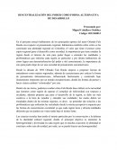 DESCENTRALIZACIÓN DEL PODER COMO FORMA ALTERNATIVA DE DESARROLLO