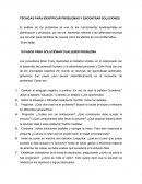 TÉCNICAS PARA IDENTIFICAR PROBLEMAS Y ENCONTRAR SOLUCIONES