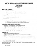 ESTRATEGIAS PARA ENTRAR AL MERCADO MUNDIAL