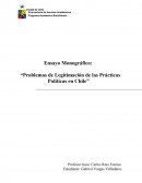 Problemas de legitimación de las prácticas políticas en Chile