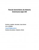 Parcial domiciliario de Historia Americana siglo XIX