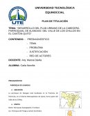 Desarrollo del plan urbano de la cabecera parroquial de Alangasí del valle de Los Chillos