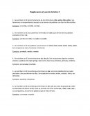 Reglas para el uso de la letra C