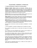 TEOLOGÍA MORAL. FUNDAMENTAL I: INTRODUCCION