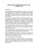 FORMA DE EXTINCION DEL ACTO ADMINISTRATIVO.