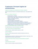 Cuestionario ‘Principios legales del entretenimiento