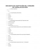 ENCUESTA DE ACEPTACIÓN DEL CONSUMO DE CAPSULAS DE KION