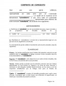 Ejemplo de contrato de comodato