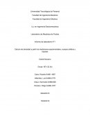 Calculo de densidad a partir de mediciones experimentales: cuerpos sólidos y líquidos