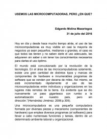 Usemos las micro computadoras ¿pero en que?. Página 1