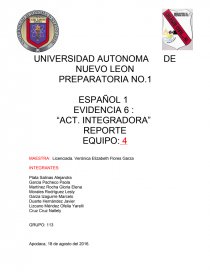 EVIDENCIA 6 : “ACT. INTEGRADORA”. Página 1