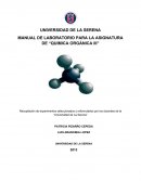 MANUAL DE LABORATORIO PARA LA ASIGNATURA DE “QUIMICA ORGÁNICA III”