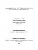 INDUSTRIALIZACION DE FACATATIVA, INFRAESTRUCTURA VIAL Y PRECIO DE LA VIVENDA NUEVA EN SABANA DE OCCIDENTE