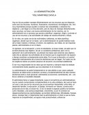 LA ADMINISTRACION EN MI VIDA