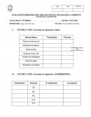 EVALUACIÓN BIMESTRAL DEL ÁREA DE CIENCIA, TECNOLOGÍA Y AMBIENTE