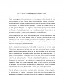 LECCIONES DE UNA PROPUESTA INFRUCTOSA.