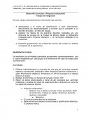 Desarrollo Curricular y Proyecto Institucional.