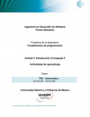 Evidencia de aprendizaje. Codificación de programa en lenguaje C, compilación y verificación de resultados
