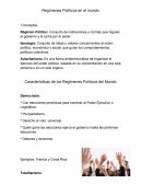 Regímenes Políticos en el mundo..