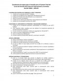 Cuestionario de apoyo para el estudio para el Examen Final