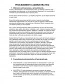 PROCEDIMIENTO ADMINISTRATIVO. Proceso y Procedimiento, van estrechamente unidos