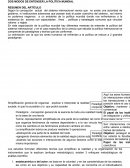 DOS MODOS DE ENTENDER LA POLÍTICA MUNDIAL