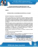 Introducción a los sistemas de gestión de la calidad. Fundamentos y vocabulario ISO 9000